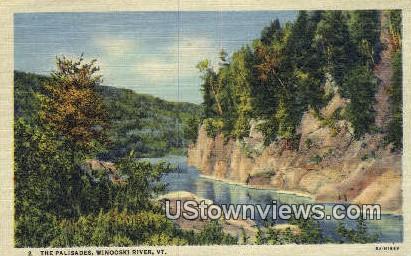 The Palisades - Winooski River, Vermont VT Postcard