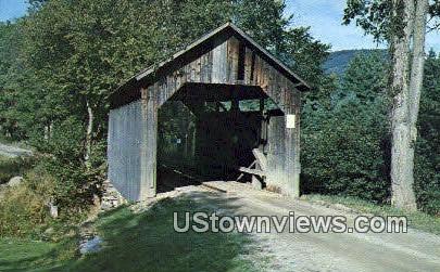 Covered Wooden Bridge - Waitsfield, Vermont VT Postcard