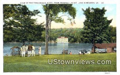 Trakenseen hotel, Prospect Point - Lake Bomoseen, Vermont VT Postcard