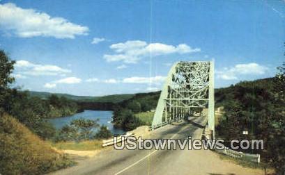 Gulf Bridge, Connecticut River - Brattleboro, Vermont VT Postcard