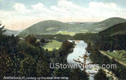 West River Valley - Brattleboro, Vermont VT Postcard