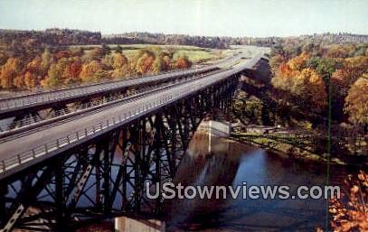 Bridge, West River - Brattleboro, Vermont VT Postcard