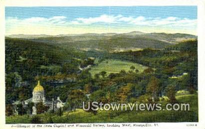 State Capitol, Winooski Valley - Montpelier, Vermont VT Postcard