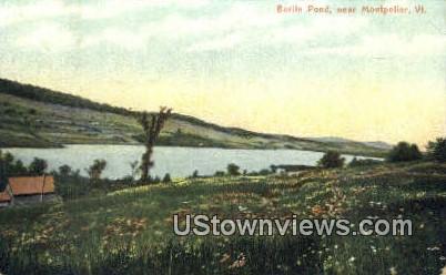 Berlin Pond - Montpelier, Vermont VT Postcard