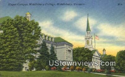 Upper Campus, Middlebury College - Vermont VT Postcard