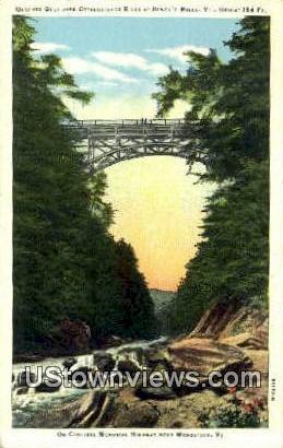 Quechee Gulf & Bridge - Woodstock, Vermont VT Postcard