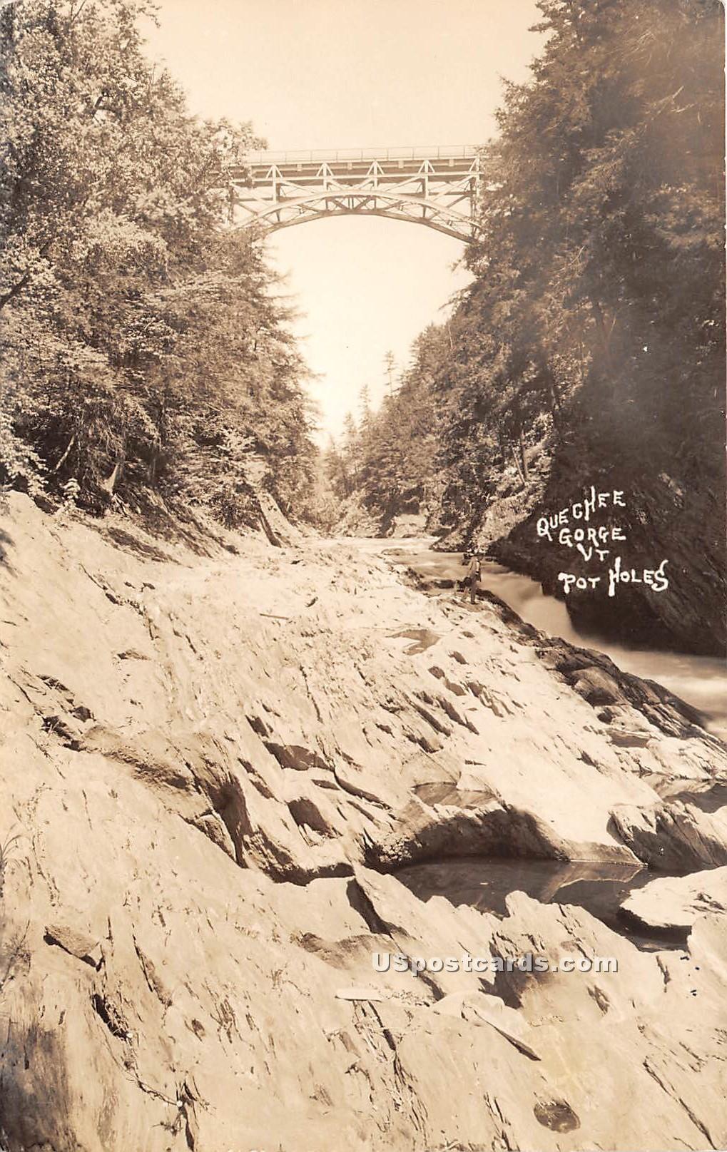 Pot Holes - Quechee Gorge, Vermont VT Postcard