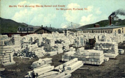 Marble Yard - Rutland, Vermont VT Postcard
