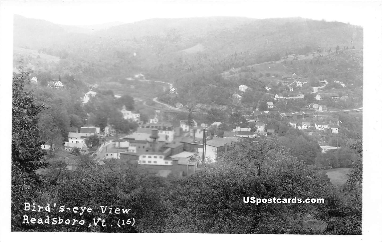 Birdseye View - Readsboro, Vermont VT Postcard