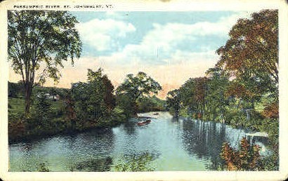 Passumpsic River - St Johnsbury, Vermont VT Postcard