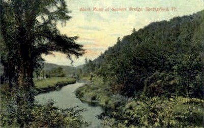 Black River - Springfield, Vermont VT Postcard