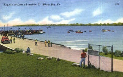 Lake Champlain - St Albans, Vermont VT Postcard