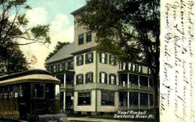 Hotel Kimball - Saxtons River, Vermont VT Postcard