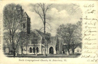 Congregational Church - St Johnsbury, Vermont VT Postcard