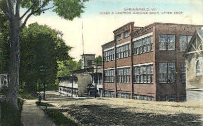Jones & Lamson Machine Shops - Springfield, Vermont VT Postcard