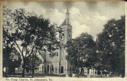 Congregational Church - St Johnsbury, Vermont VT Postcard