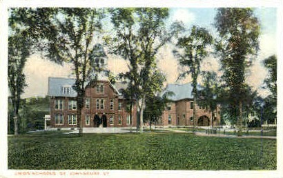 Union School - St Johnsbury, Vermont VT Postcard