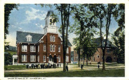 Union School - St Johnsbury, Vermont VT Postcard