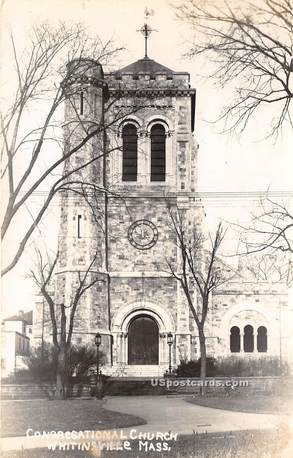 Congregational Church - Whitinsville, Vermont VT Postcard