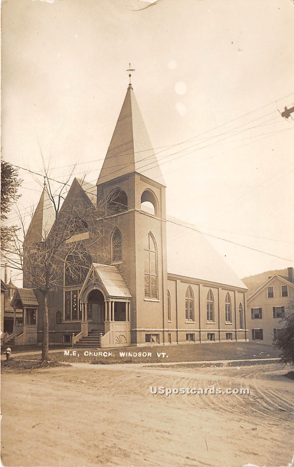 ME Church - Windsor, Vermont VT Postcard