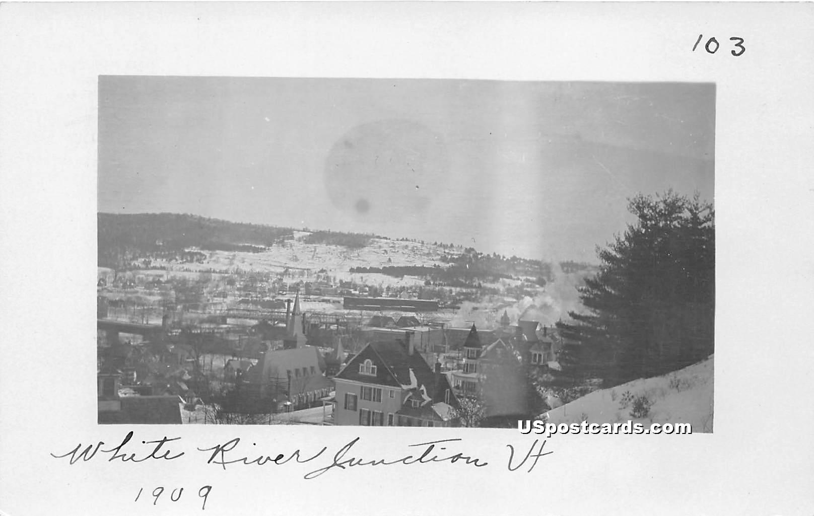 Birdseye View - White River Junction, Vermont VT Postcard