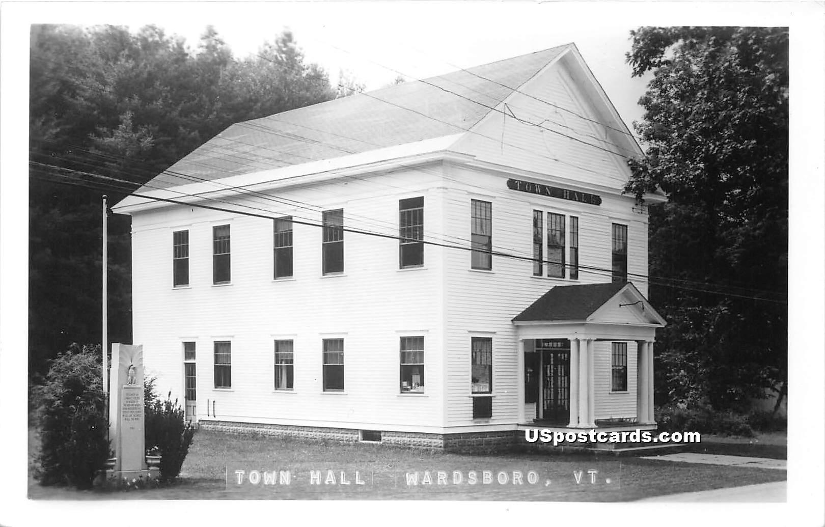 Town Hall - Wardsboro, Vermont VT Postcard