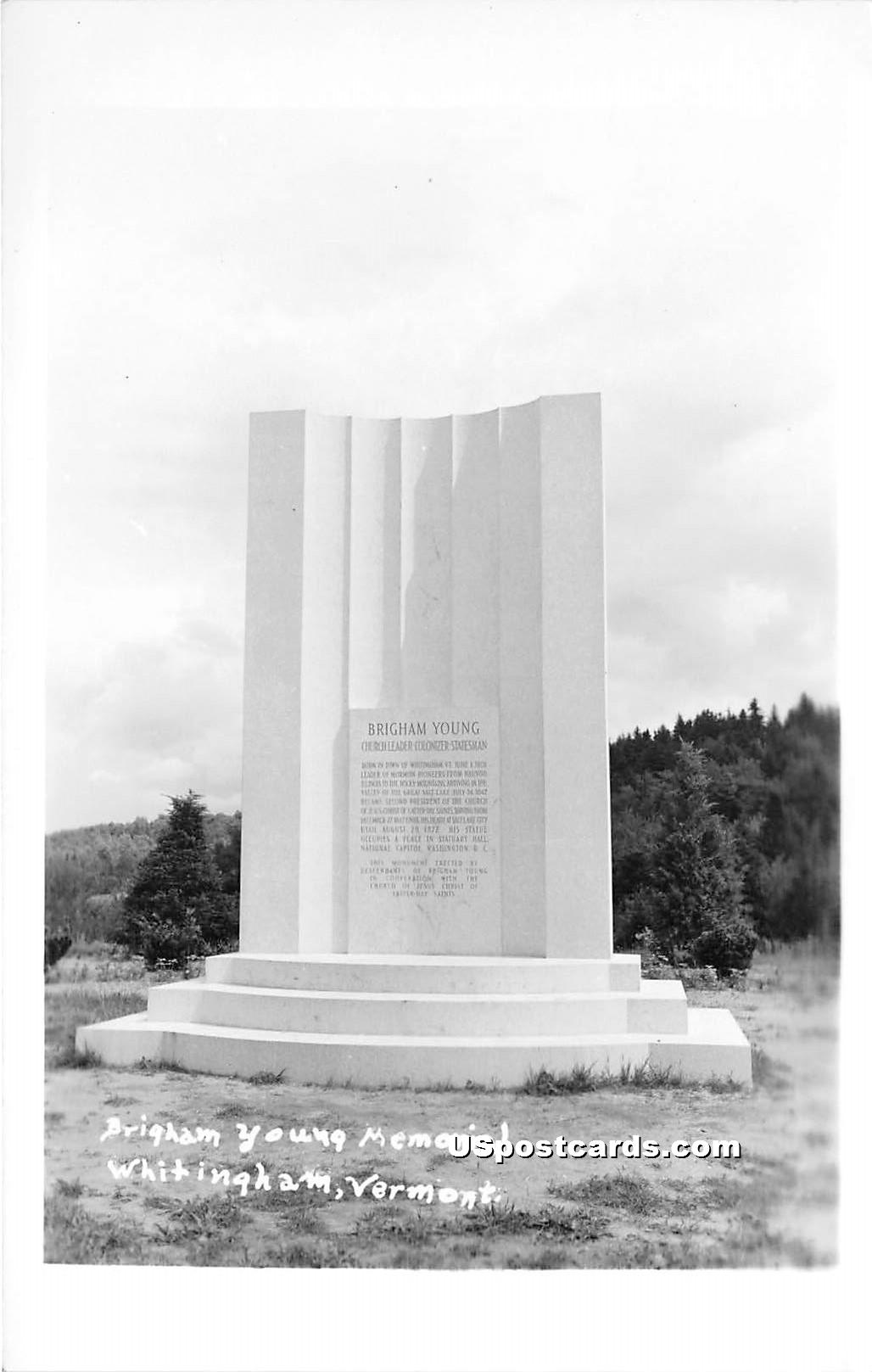 Brigham Young Memorial - Whitingham, Vermont VT Postcard