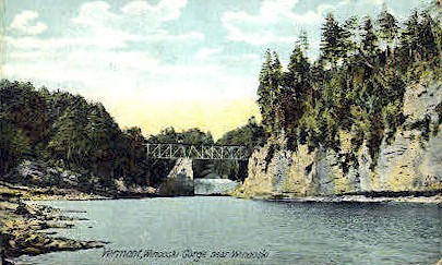 Winooski Gorge - Vermont VT Postcard