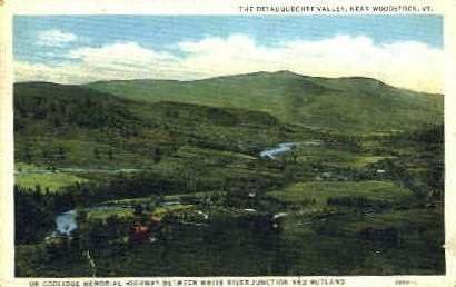 Ottauquechee Valley - Woodstock, Vermont VT Postcard
