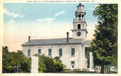Congregational Church - Windsor, Vermont VT Postcard