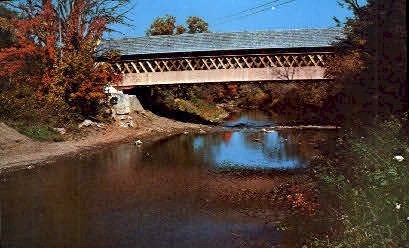 Covered Bridge - Woodstock, Vermont VT Postcard