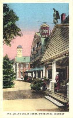 Court House - Woodstock, Vermont VT Postcard