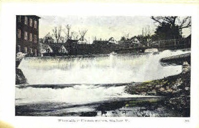 Waterfalls at Electric Station - Windsor, Vermont VT Postcard