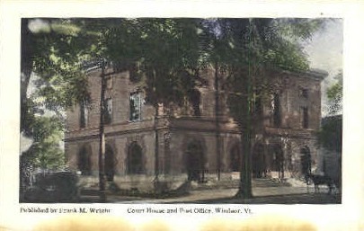 Court House - Windsor, Vermont VT Postcard
