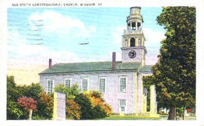 Congregational Church - Windsor, Vermont VT Postcard