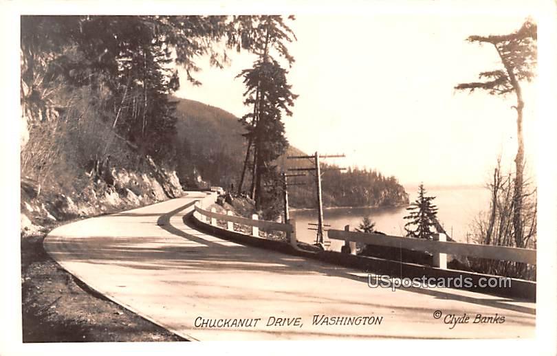Chuckanut Drive - Bellingham, Washington WA Postcard
