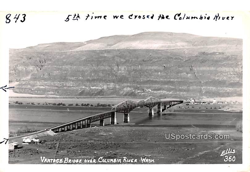 Vantage Bridge - Columbia River, Washington WA Postcard