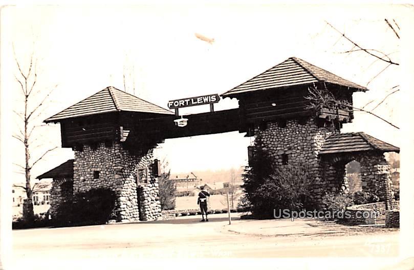 Main Gate - Fort Lewis, Washington WA Postcard