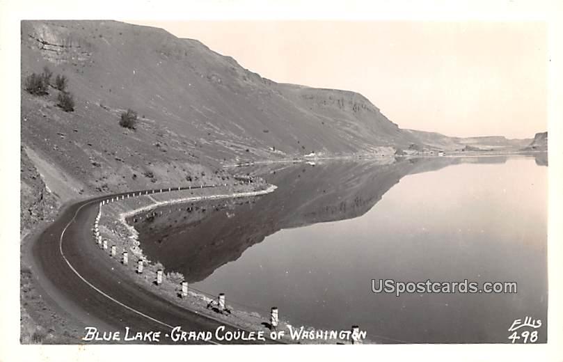 Blue Lake - Grand Coulee, Washington WA Postcard