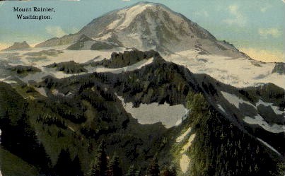 Mt. Ranier - Mt. Rainer National Park, Washington WA Postcard