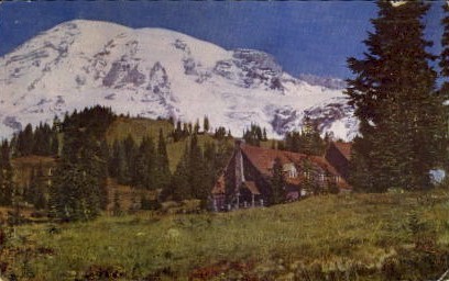 Paradise Inn - Mt. Rainer National Park, Washington WA Postcard