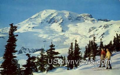 Mt Rainier, WA     ;     Mt Rainier, Washington Postcard