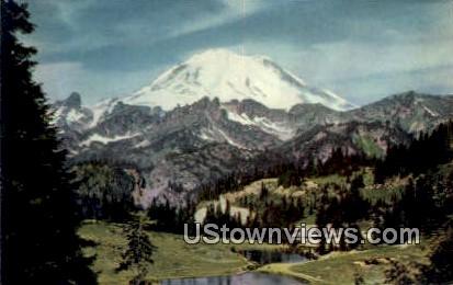 Tipsoo Lake - Mt Rainier, Washington WA Postcard