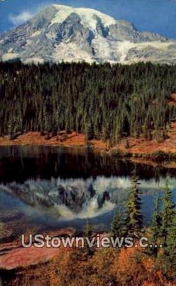 Reflection Lake - Mt Rainier, Washington WA Postcard