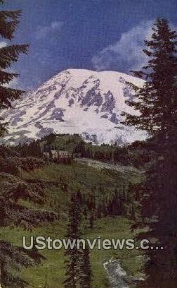 Paradise Inn - Mt Rainier, Washington WA Postcard
