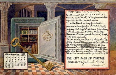 The City Bank of Portage - Washington WA Postcard