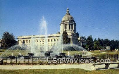 Fountain, State Capitol - Olympia, Washington WA Postcard