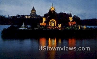 Christmas Island - Olympia, Washington WA Postcard