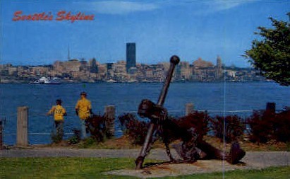 Seattles Skyline - Washington WA Postcard