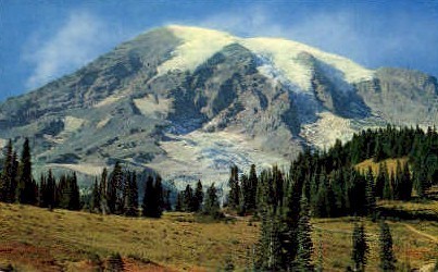 Mount Rainier - Mt Rainier, Washington WA Postcard